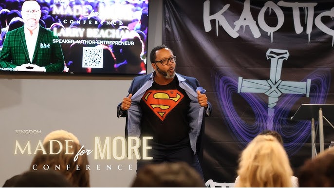 Larry Beacham speaking at the Made for More Conference